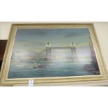 Douglas Eldridge - 'Tower Bridge on The Thames' oil on canvas bears a signature & dated '72 24''
