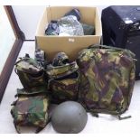 Military related uniforms and equipment: to include a rucksack CS