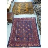 Rugs: to include a Persian example with diamond motifs,