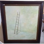 Do Minh Kim - 'Bamboo Ladder' oil on canvas bears a signature 41'' x 47'' framed with a New