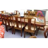 A modern Chinese teak dining table,