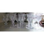 A matched set of ten lead crystal, thistle design aperitif glasses 3.