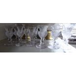 A matched set of twelve lead crystal,