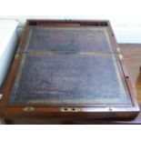 A late 19thC mahogany writing box,