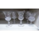 A matched set of twelve lead crystal, thistle design drinking glasses 5.