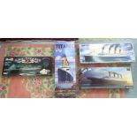 Four models RMS Titanic boxed (completeness not guaranteed) BSR