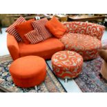 A DFS two part corner sofa,