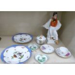 Herend porcelain collectables: to include two heart shaped,