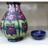 A modern Moorcroft pottery ovoid shaped vase,