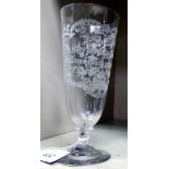 An early/mid 20thC pedestal beer glass,