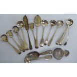 Silver spoons: to include a baby's novelty feeding spoon,