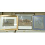 Three framed works by Raymond John Vandenbergh, viz.