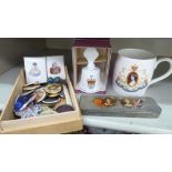 British and related Royal memorabilia: to include a pair of Royal Doulton china plaques,