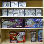 Star Trek related collectables: to include a Next Generation USS Enterprise boxed (completeness