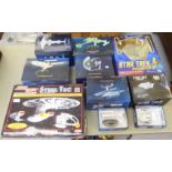 Star Trek related collectables: to include a Steel Tec Next Generation USS Enterprise model boxed