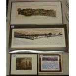 Dorathea M Patterson - four framed Limited Edition coloured engravings bearing pencil signatures,