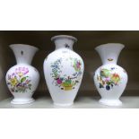 A pair of Herend porcelain vases,