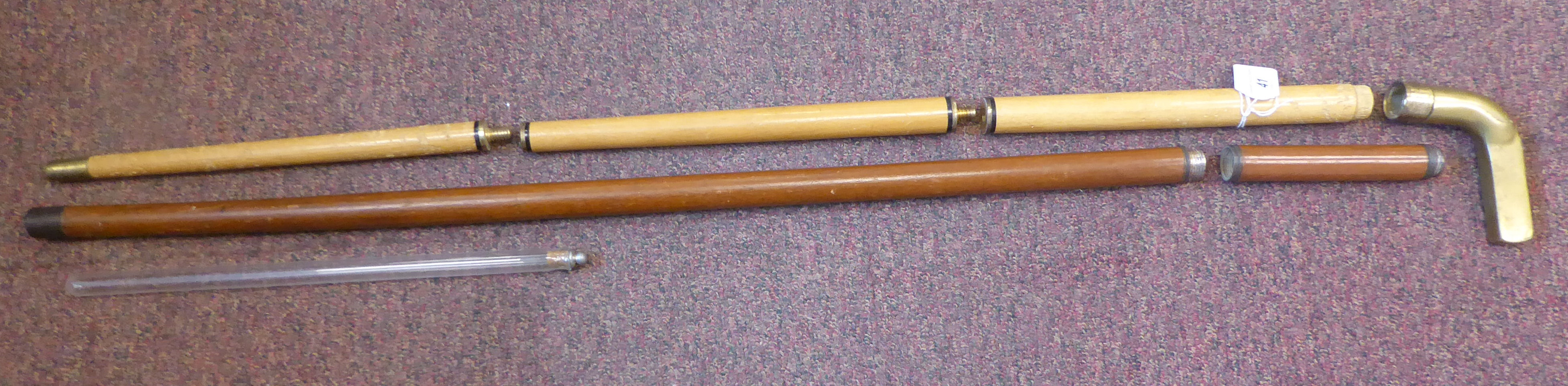 A lacquered walking cane, - Image 2 of 2