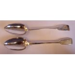 A matched pair of William IV silver fiddle pattern basting spoons London 1836 11