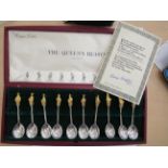 A set of ten silver Queen's Beasts spoons Limited Edition 889/2000,