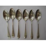 A set of six Birks Sterling silver Old English pattern dessert spoons 11