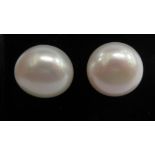 A pair of freshwater pearl earrings boxed 11