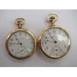 Two early 20thC gold plated pocket watches,