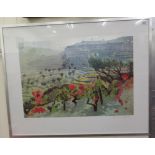 Patrick Procktor - a French Vineyard Limited Edition 97/180 print bears a pencil signature 28''