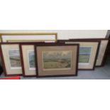 Lionel Edwards - five coloured prints from the Hunting Counties series bearing pencil signatures
