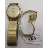 Watches: to include a yellow metal cased Vertex,