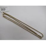 A 9ct gold belcher link double row neckchain,