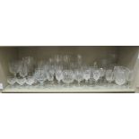 Slice cut lead crystal drinking glasses: to include tumblers OS5