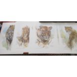 Joan Bouche - eight African wildlife Limited Edition prints, bearing pencil signatures 22'' x 16.