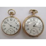 Two early 20thC gold plated pocket watches,