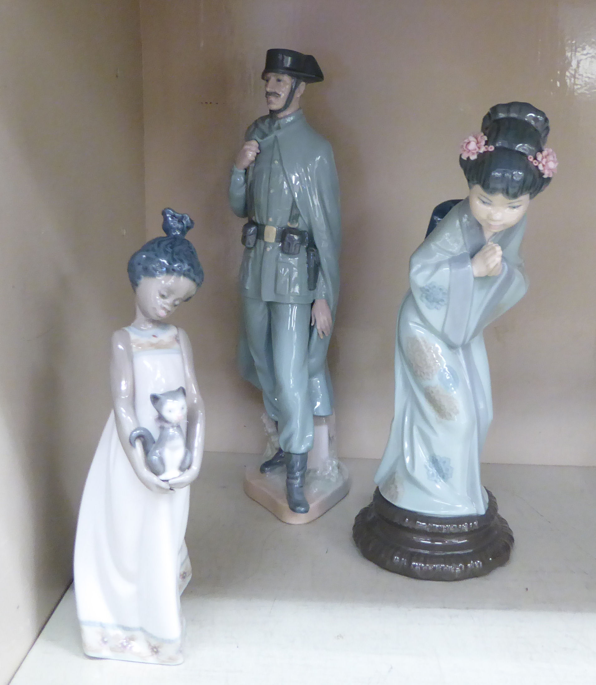 Three Lladro porcelain figures, viz. a Chinese girl wearing traditional costume 10. - Image 2 of 3