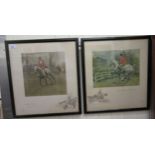Snaffles - 'Merry England' and 'The Timber Merchant' coloured prints bearing pencil signatures