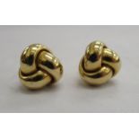 A pair of 18ct gold 'Lovers Knot' design earrings 11