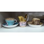 19thC ceramics: to include a Meissen tea cup and saucer OS2