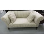 An Edwardian Chesterfield design, drop-end settee,