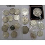 Coins and medallions: to include a Persian white metal coin 11