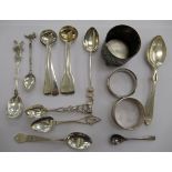 Silver spoons various designs & mixed assays 11