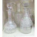 Collectable glassware: to include a late 19thC claret jug,