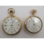 Two early 20thC gold plated pocket watches,