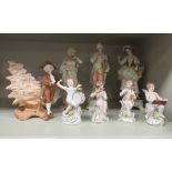 Decorative ceramics: to include an early/mid 20thC European porcelain figures,