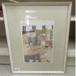 Ronald Rutherford - 'Lazy Day' watercolour bears initials & dated 1986 8'' x 12'' framed