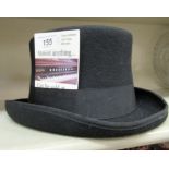 A Major Wear black wool top hat size 7.