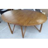 A Niels Koefoed teak drop leaf dining table,