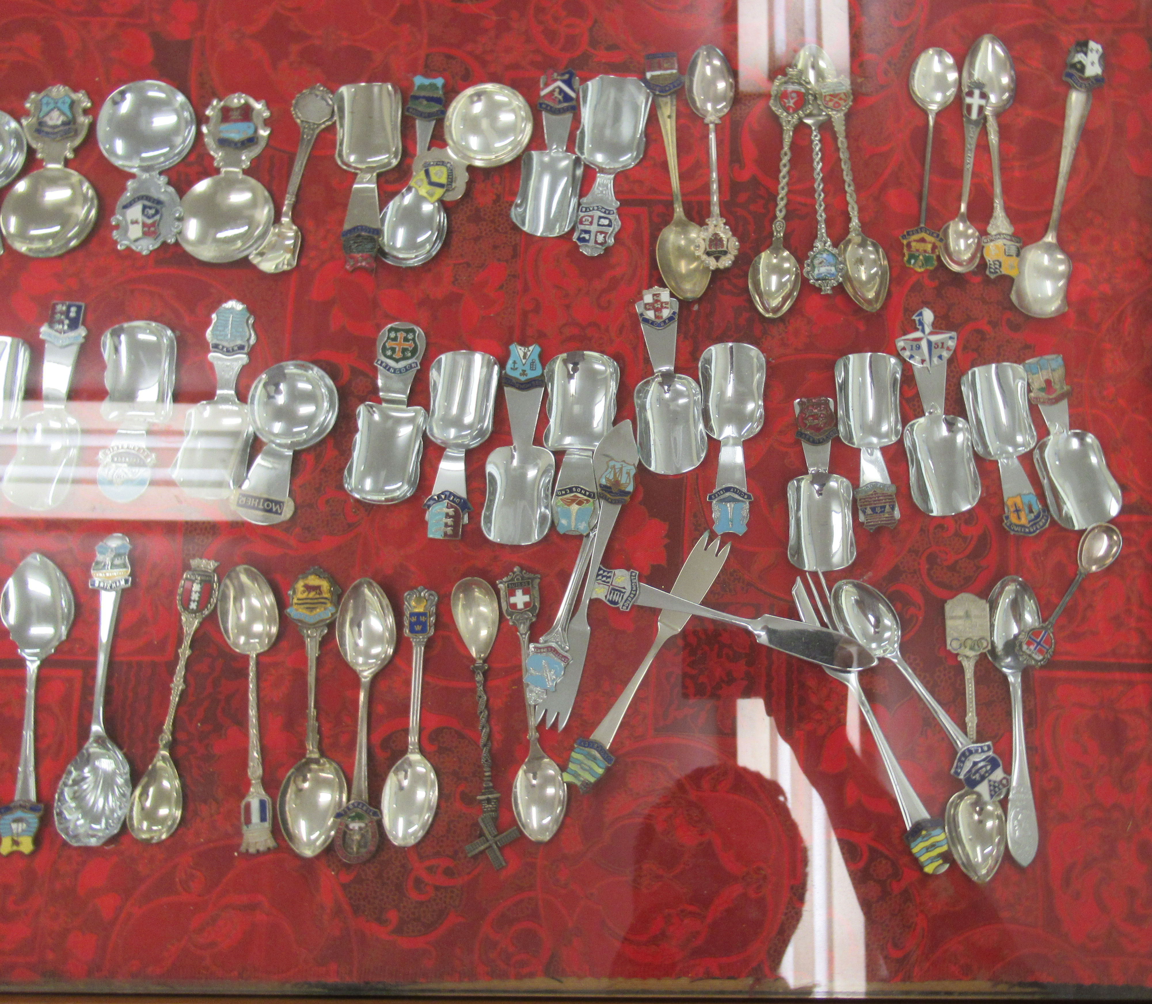 Approx seventy part enamelled, stainless steel, crested and similar, caddy and other spoons, - Image 3 of 3