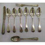 A set of six William IV silver Blue Turtle pattern teaspoons London 1831;