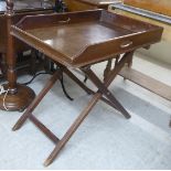 A mid 19thC mahogany butler's tray,